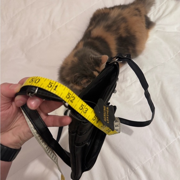 NWOT Black leather crossbody - Picture 3 of 8